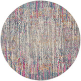 5' Pink And Ivory Round Abstract Power Loom Area Rug - Homeroots - Flyclothing LLC