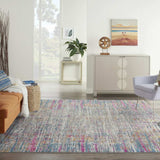 8' X 10' Pink And Ivory Abstract Power Loom Area Rug - Homeroots - Flyclothing LLC