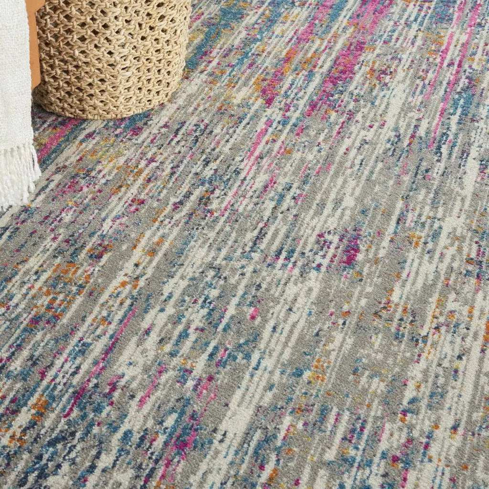 8' X 10' Pink And Ivory Abstract Power Loom Area Rug - Homeroots - Flyclothing LLC