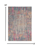 8' X 10' Pink And Ivory Abstract Power Loom Area Rug - Homeroots - Flyclothing LLC