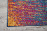 6' Blue And Pink Abstract Power Loom Runner Rug - Homeroots - Flyclothing LLC