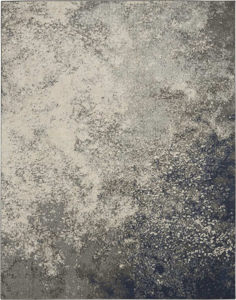 8' X 10' Gray And Ivory Abstract Power Loom Area Rug - Homeroots - Flyclothing LLC