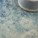 4' X 6' Ivory And Blue Abstract Power Loom Area Rug - Homeroots - Flyclothing LLC