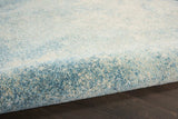 4' Ivory And Blue Round Abstract Power Loom Area Rug - Homeroots - Flyclothing LLC