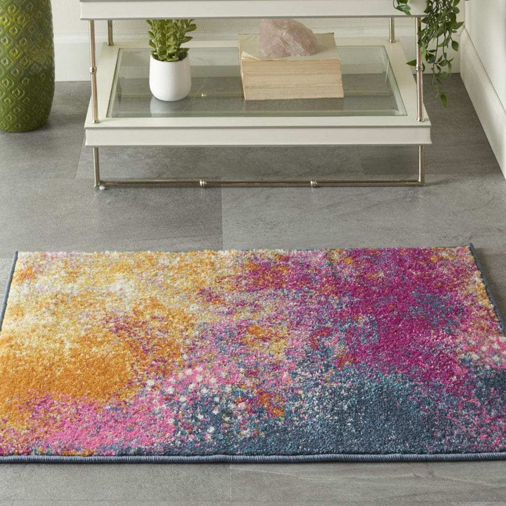 2' X 3' Sunset Abstract Power Loom Area Rug - Homeroots - Flyclothing LLC