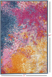 2' X 3' Sunset Abstract Power Loom Area Rug - Homeroots - Flyclothing LLC