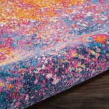 4' Sunset Round Abstract Power Loom Area Rug - Homeroots - Flyclothing LLC