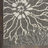 10' Blue And Gray Floral Power Loom Runner Rug - Homeroots - Flyclothing LLC