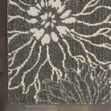 4' X 6' Blue And Gray Floral Power Loom Area Rug - Homeroots - Flyclothing LLC