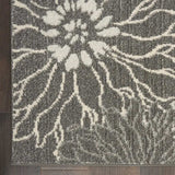 8' X 10' Blue And Gray Floral Power Loom Area Rug - Homeroots - Flyclothing LLC