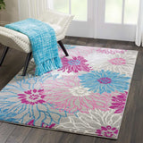 4' X 6' Gray Floral Dhurrie Area Rug - Homeroots - Flyclothing LLC
