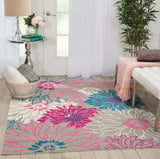 5' X 7' Gray Floral Dhurrie Area Rug - Homeroots - Flyclothing LLC