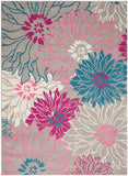 5' X 7' Gray Floral Dhurrie Area Rug - Homeroots - Flyclothing LLC