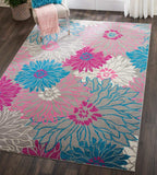 7' X 10' Gray Floral Dhurrie Area Rug - Homeroots - Flyclothing LLC