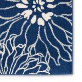 2' X 3' Blue And Ivory Floral Power Loom Area Rug - Homeroots - Flyclothing LLC