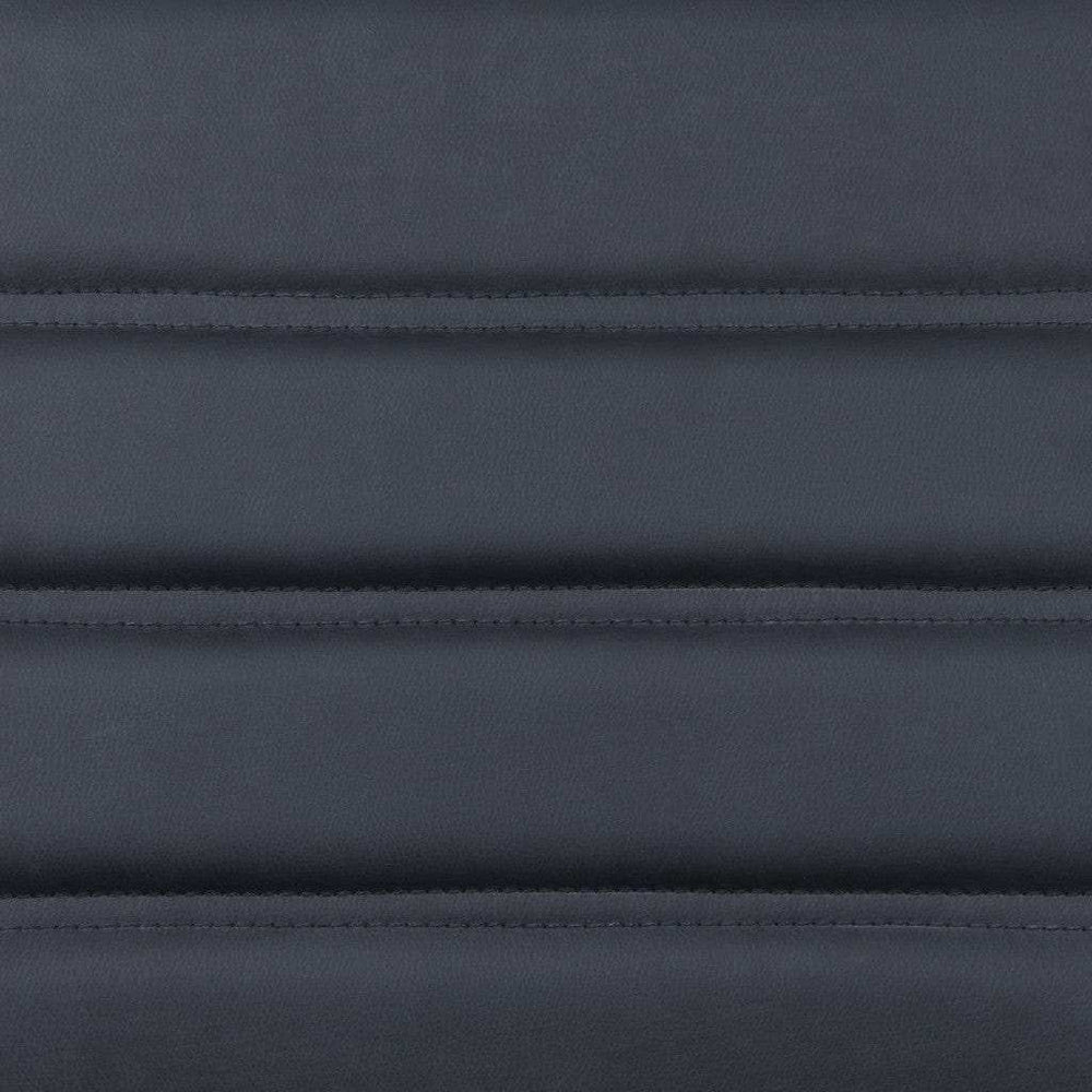 Black and Silver Adjustable Swivel Faux Leather Rolling Conference Office Chair - Homeroots - Flyclothing LLC