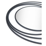 32" Black Concentric Circles Round Wall Mirror - Homeroots - Flyclothing LLC