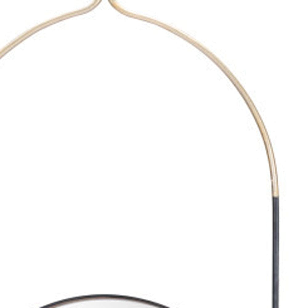41" Gold and Black Round Accent Steel Mirror - Homeroots - Flyclothing LLC