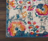 8' Ivory Floral Dhurrie Runner Rug - Homeroots - Flyclothing LLC