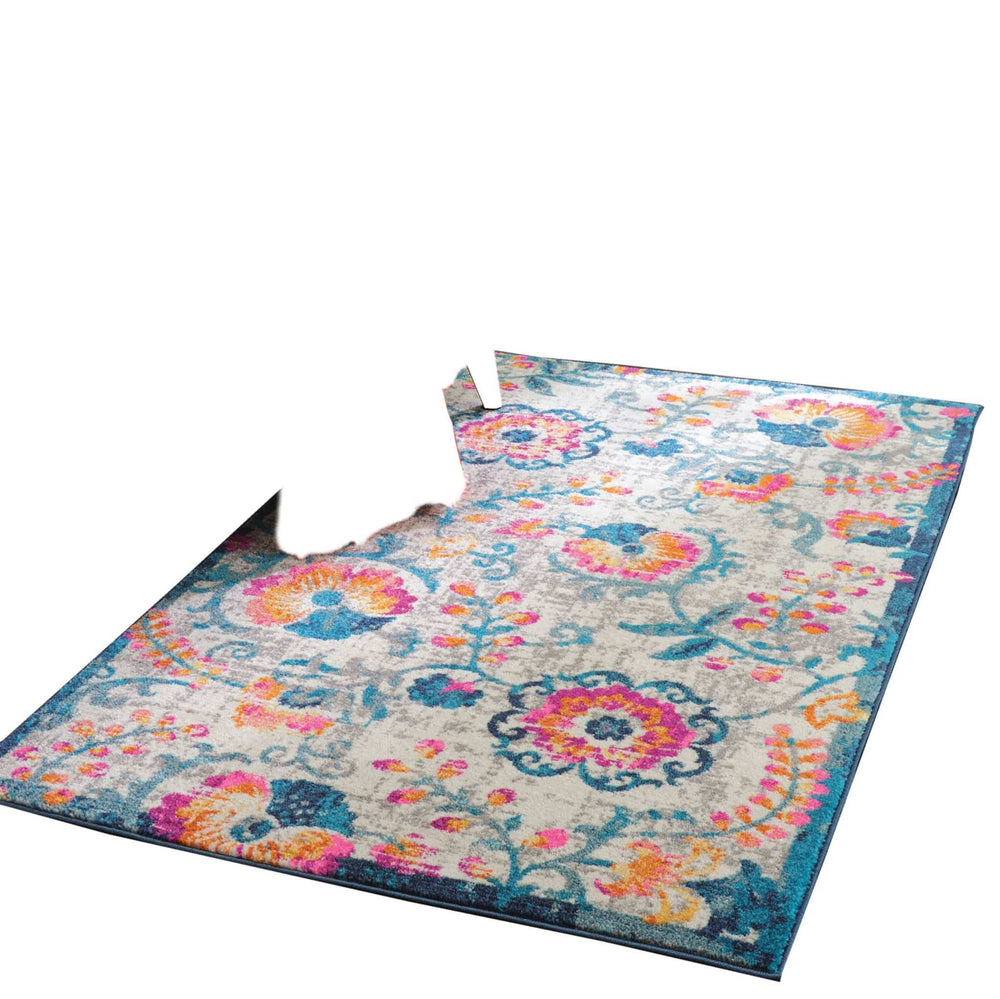 4' X 6' Ivory Floral Dhurrie Area Rug - Homeroots - Flyclothing LLC