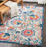 5' X 7' Ivory Floral Dhurrie Area Rug - Homeroots - Flyclothing LLC