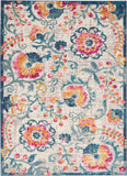 5' X 7' Ivory Floral Dhurrie Area Rug - Homeroots - Flyclothing LLC