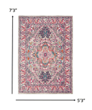5' X 7' Pink And Gray Power Loom Area Rug - Homeroots - Flyclothing LLC