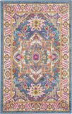 2' X 3' Teal Blue Power Loom Area Rug - Homeroots - Flyclothing LLC