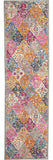 8' Pink And Gray Geometric Dhurrie Runner Rug - Homeroots - Flyclothing LLC