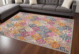 7' X 10' Pink And Gray Geometric Dhurrie Area Rug - Homeroots - Flyclothing LLC