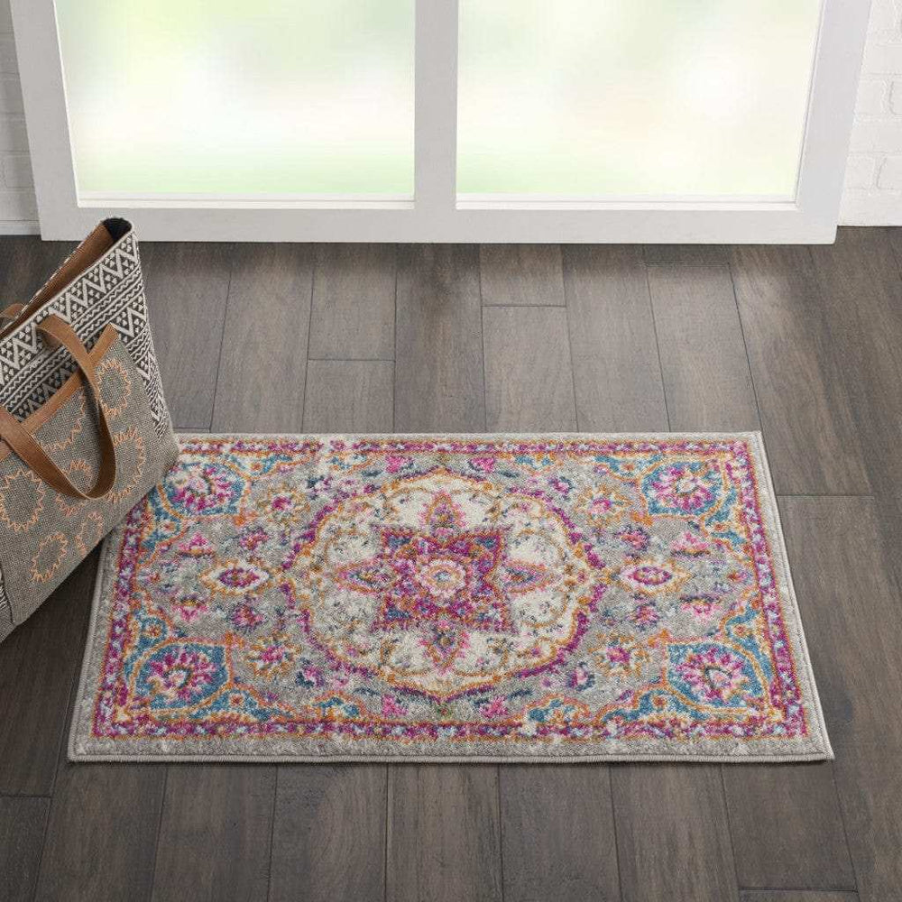 2' X 3' Pink And Gray Power Loom Area Rug - Homeroots - Flyclothing LLC