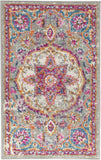 2' X 3' Pink And Gray Power Loom Area Rug - Homeroots - Flyclothing LLC
