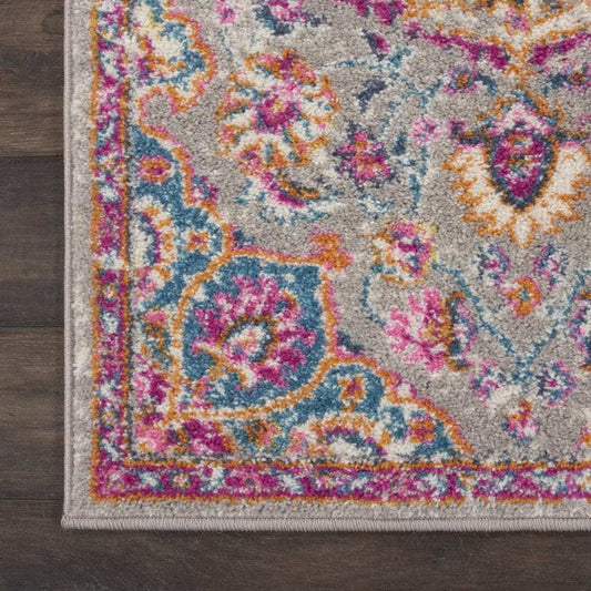 6' Pink And Gray Power Loom Runner Rug - Homeroots - Flyclothing LLC
