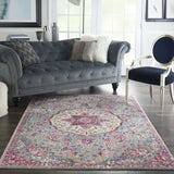 5' X 7' Pink And Gray Power Loom Area Rug - Homeroots - Flyclothing LLC