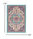 2' X 3' Pink And Green Dhurrie Area Rug - Homeroots - Flyclothing LLC