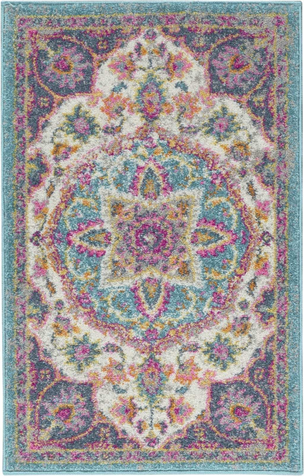 2' X 3' Pink And Green Dhurrie Area Rug - Homeroots - Flyclothing LLC