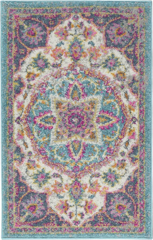 2' X 3' Pink And Green Dhurrie Area Rug - Homeroots - Flyclothing LLC