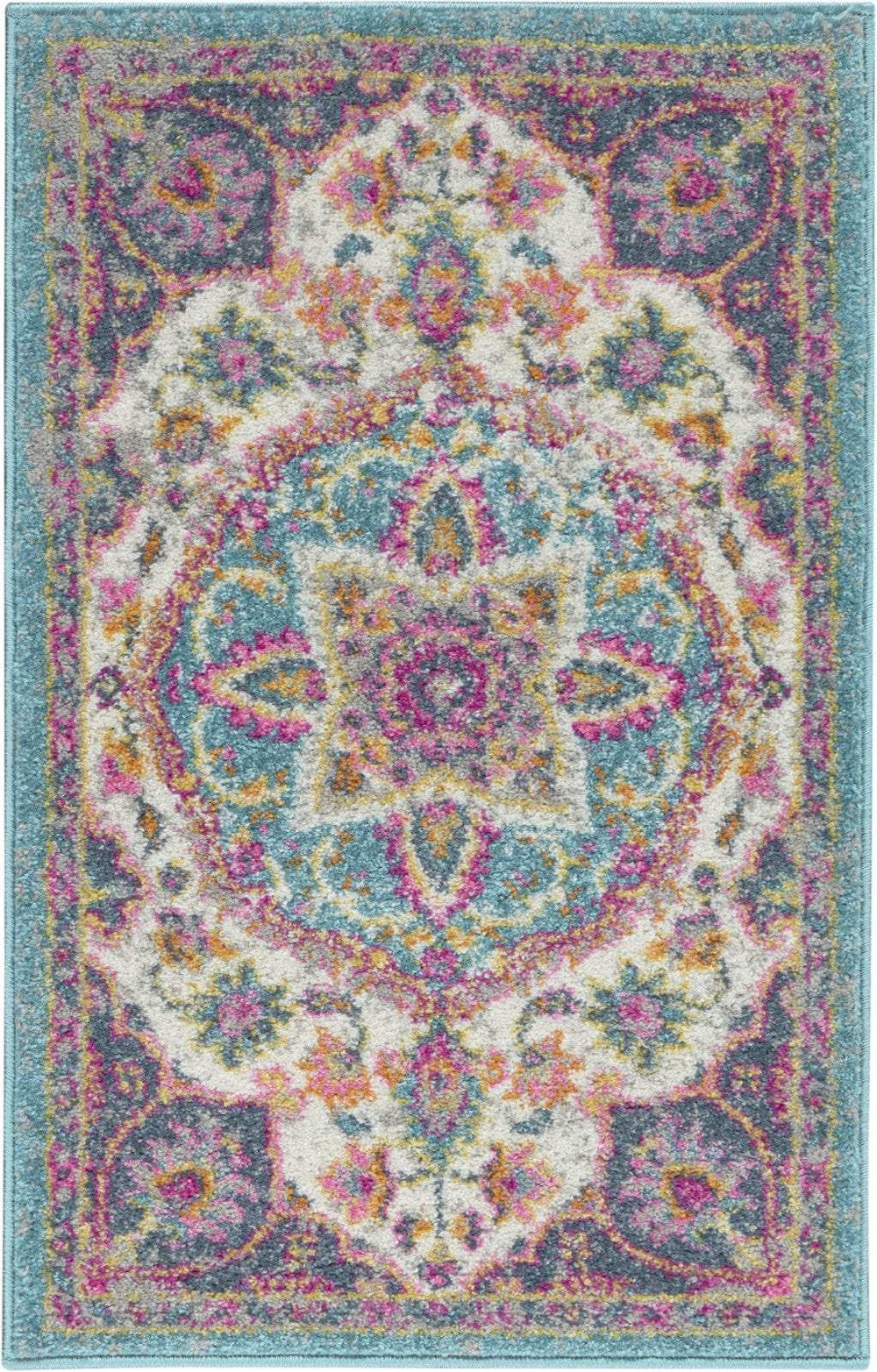2' X 3' Pink And Green Dhurrie Area Rug - Homeroots - Flyclothing LLC