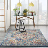 4' X 6' Blue And Ivory Power Loom Area Rug - Homeroots - Flyclothing LLC