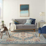 7' X 10' Blue And Ivory Power Loom Area Rug - Homeroots - Flyclothing LLC