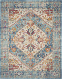 7' X 10' Blue And Ivory Power Loom Area Rug - Homeroots - Flyclothing LLC