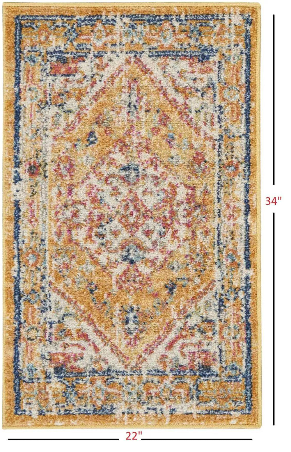 2' X 3' Yellow And Ivory Dhurrie Area Rug - Homeroots - Flyclothing LLC