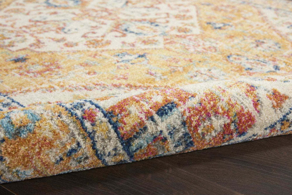 8' Yellow And Ivory Dhurrie Runner Rug - Homeroots - Flyclothing LLC