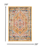 4' X 6' Yellow And Ivory Dhurrie Area Rug - Homeroots - Flyclothing LLC