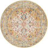 4' Yellow And Ivory Round Dhurrie Area Rug - Homeroots - Flyclothing LLC
