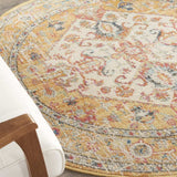 4' Yellow And Ivory Round Dhurrie Area Rug - Homeroots - Flyclothing LLC
