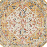 4' Yellow And Ivory Round Dhurrie Area Rug - Homeroots - Flyclothing LLC