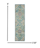 6' Blue And Ivory Dhurrie Runner Rug - Homeroots - Flyclothing LLC