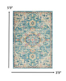 4' X 6' Blue And Ivory Dhurrie Area Rug - Homeroots - Flyclothing LLC