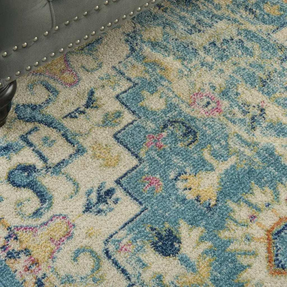 5' X 7' Blue And Ivory Dhurrie Area Rug - Homeroots - Flyclothing LLC